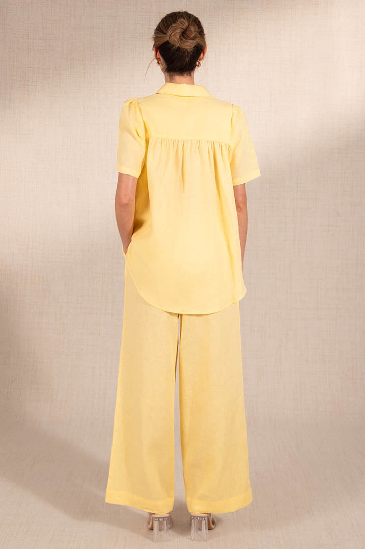 SOFT YELLOW LINEN PANTS