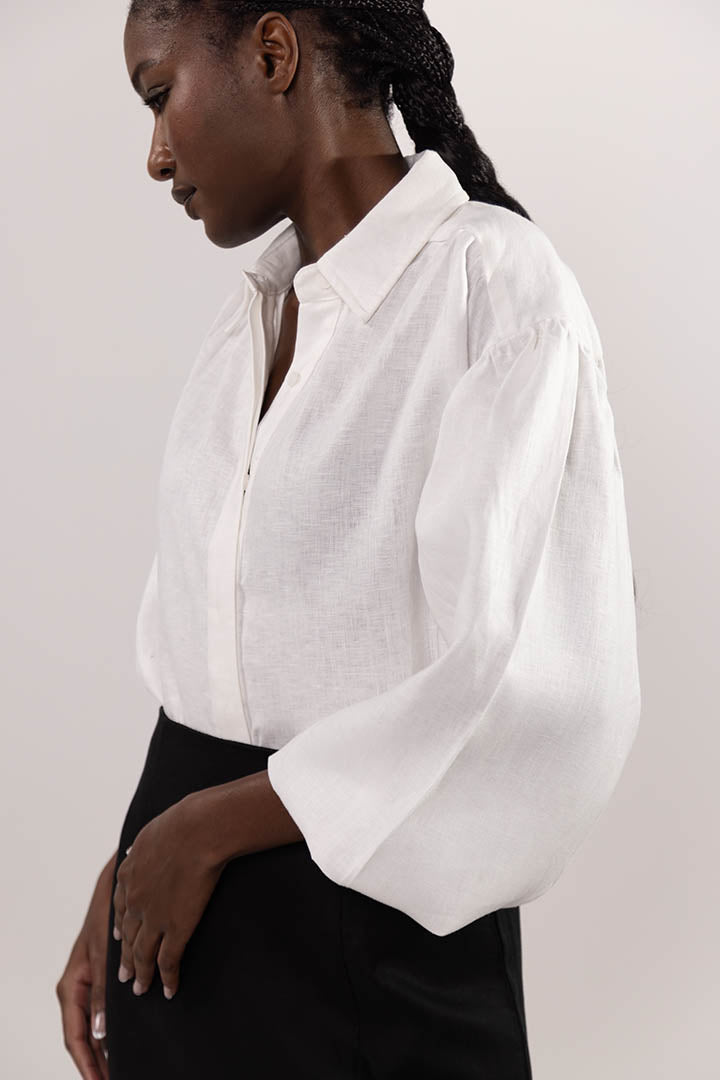 MARINER LINEN BLOUSE | IVORY