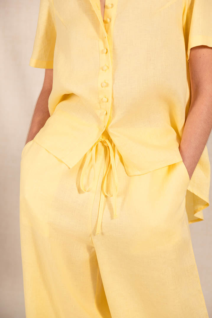 SOFT YELLOW LINEN PANTS