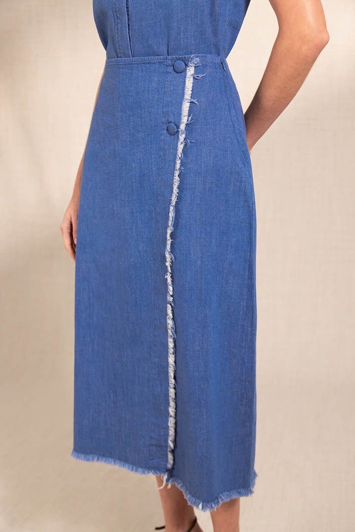 MIDI DENIM SKIRT
