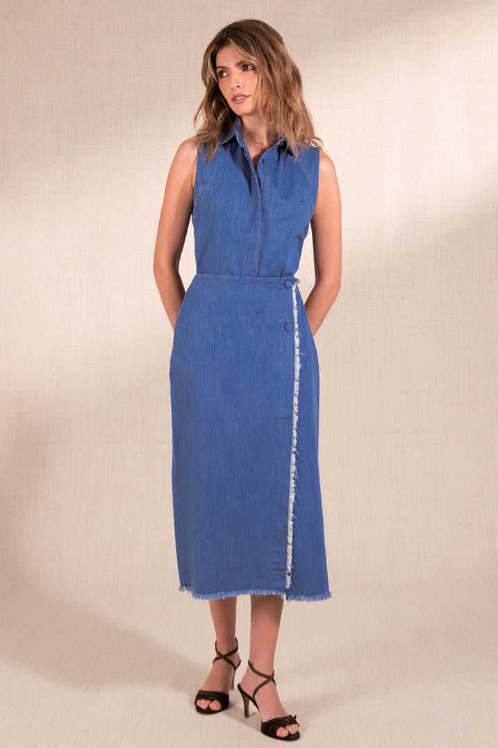 MIDI DENIM SKIRT