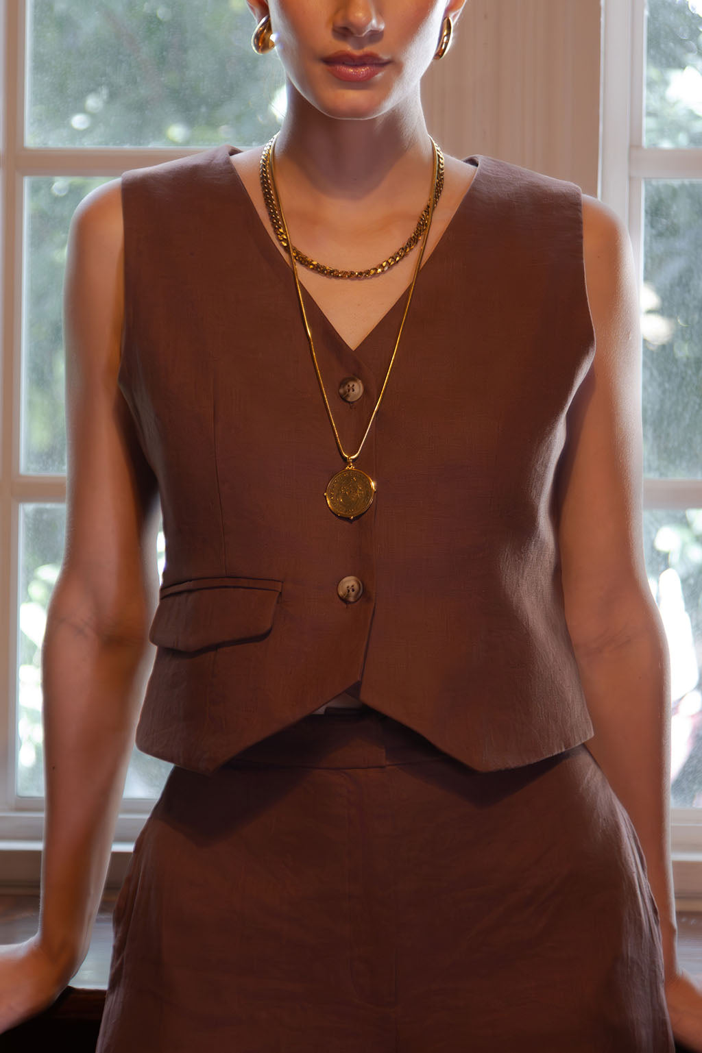 Chocolate Linen Pants