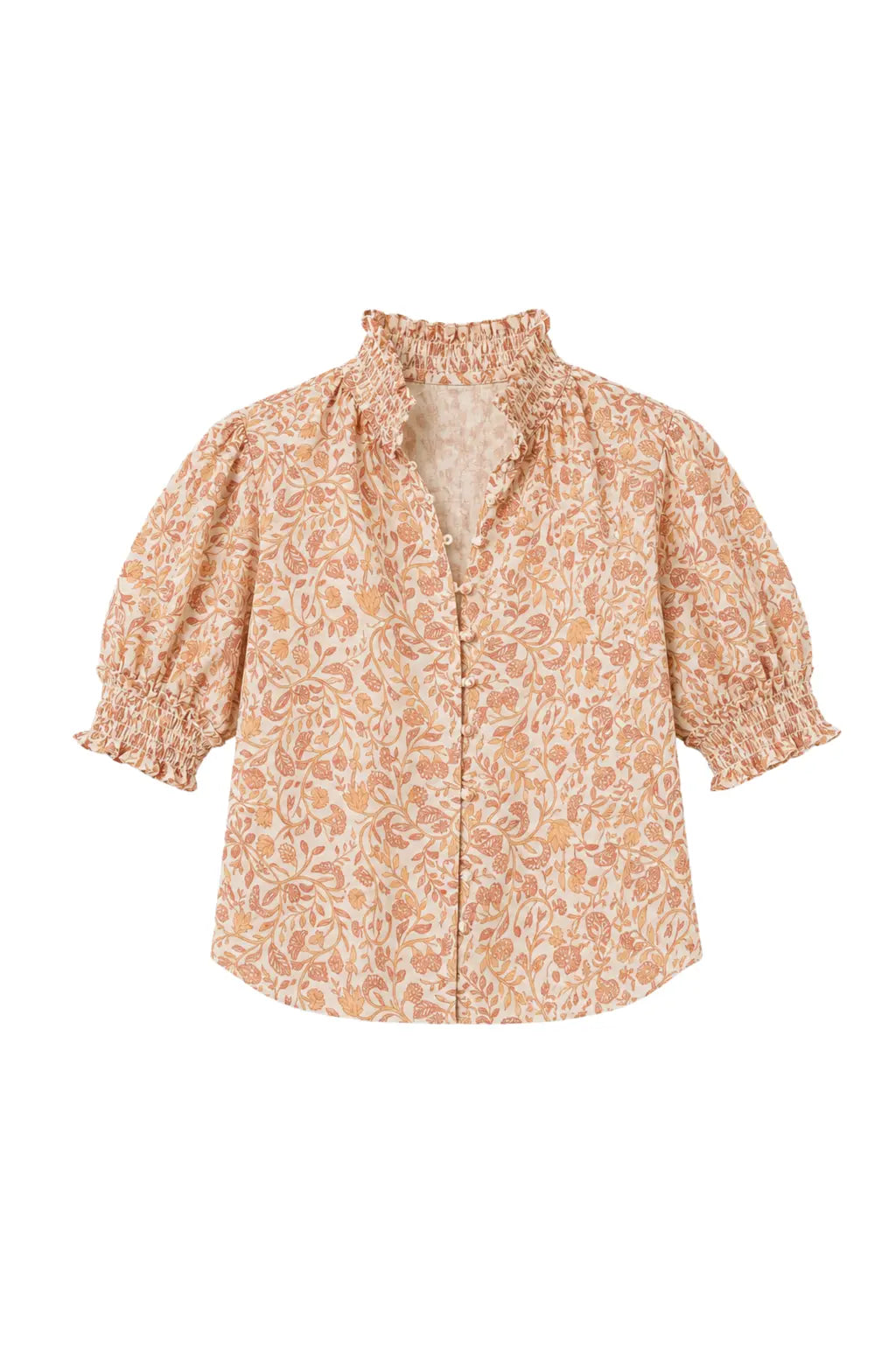 Flower Ramie Blouse