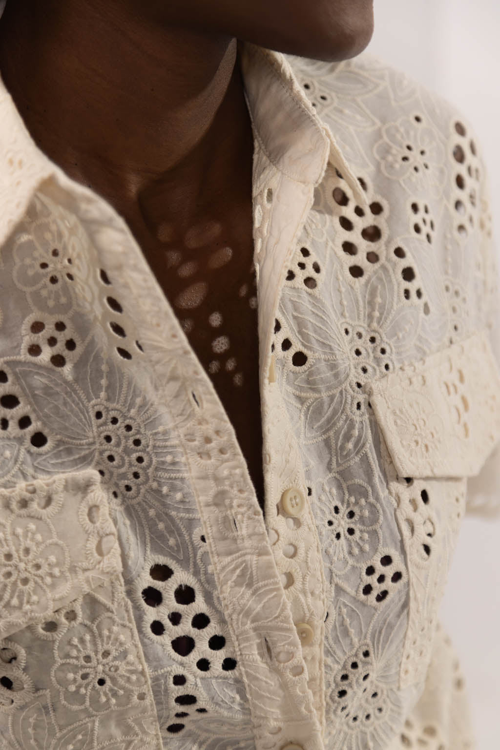 Eyelet Blouse Ivory