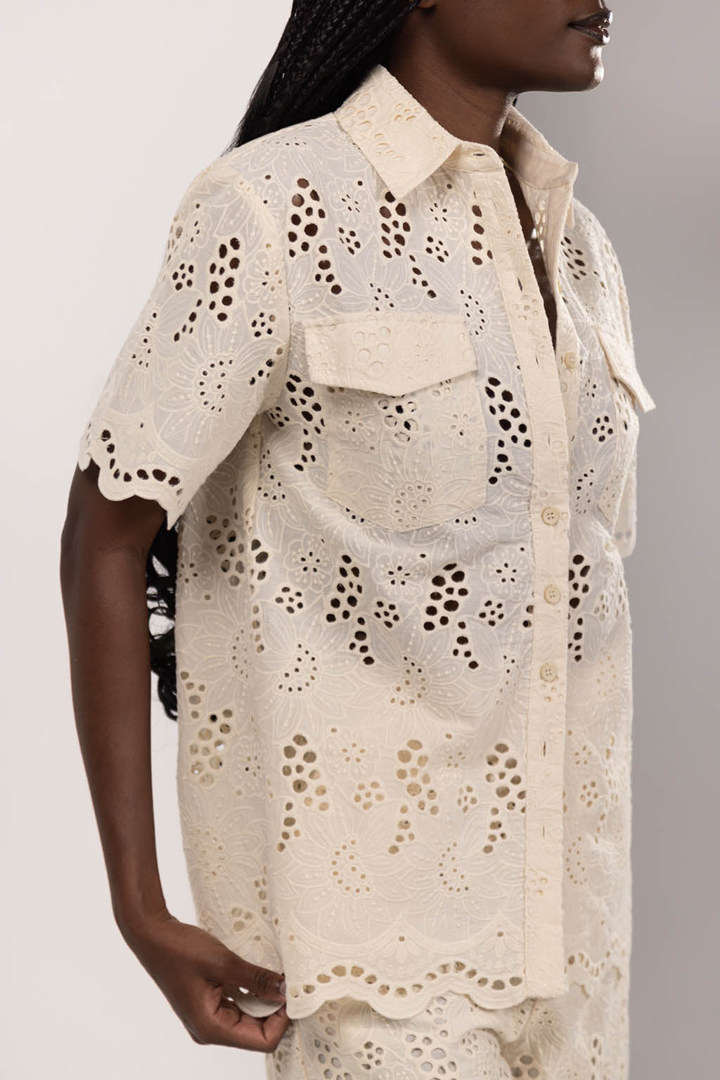 Eyelet Blouse Ivory