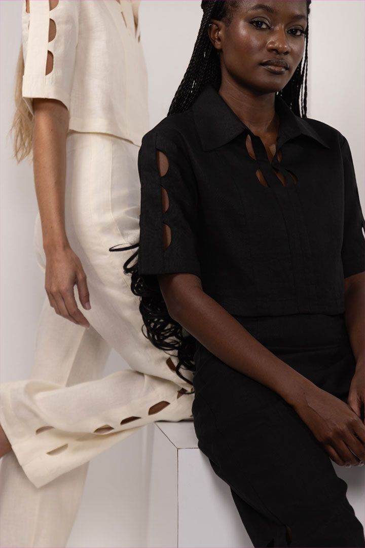 Lunar Cut Out Blouse