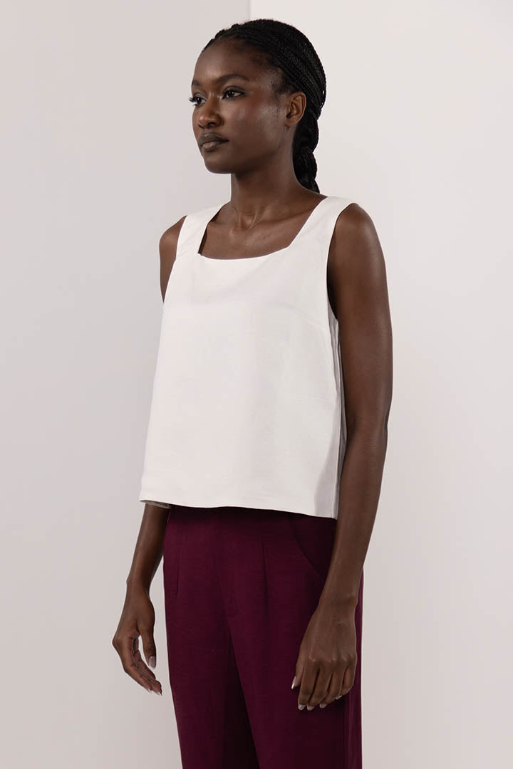 Open Back Top Ivory