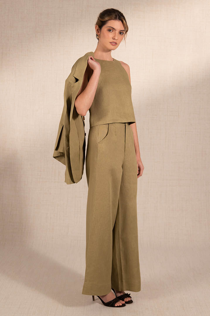 Sage Green Linen Blazer