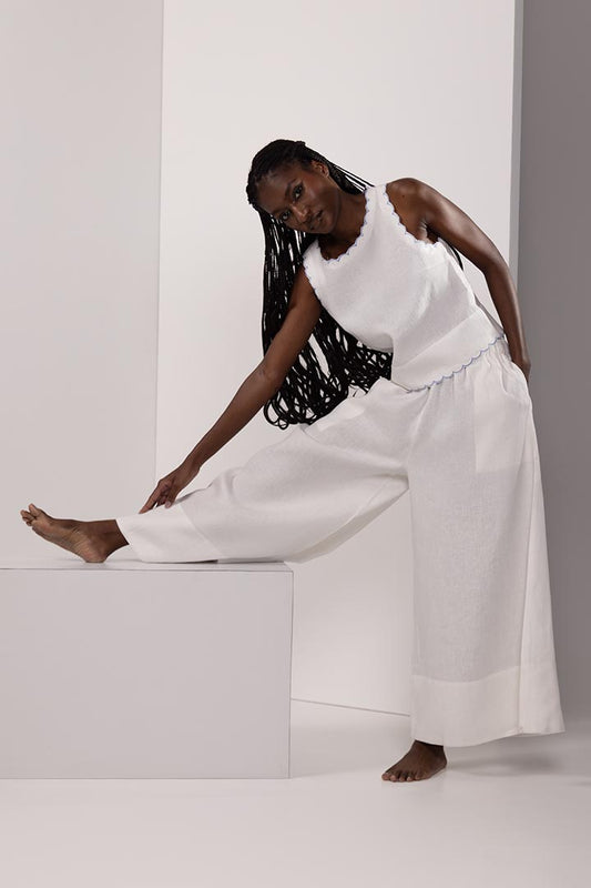 FEDE LINEN PANTS | WHITE
