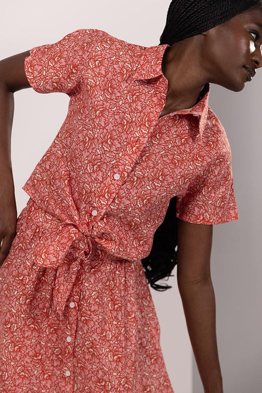 PEONIES KNOT BLOUSE