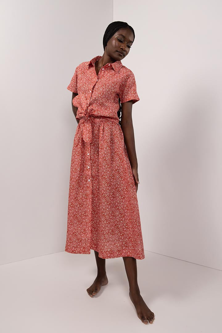 PEONIES KNOT BLOUSE