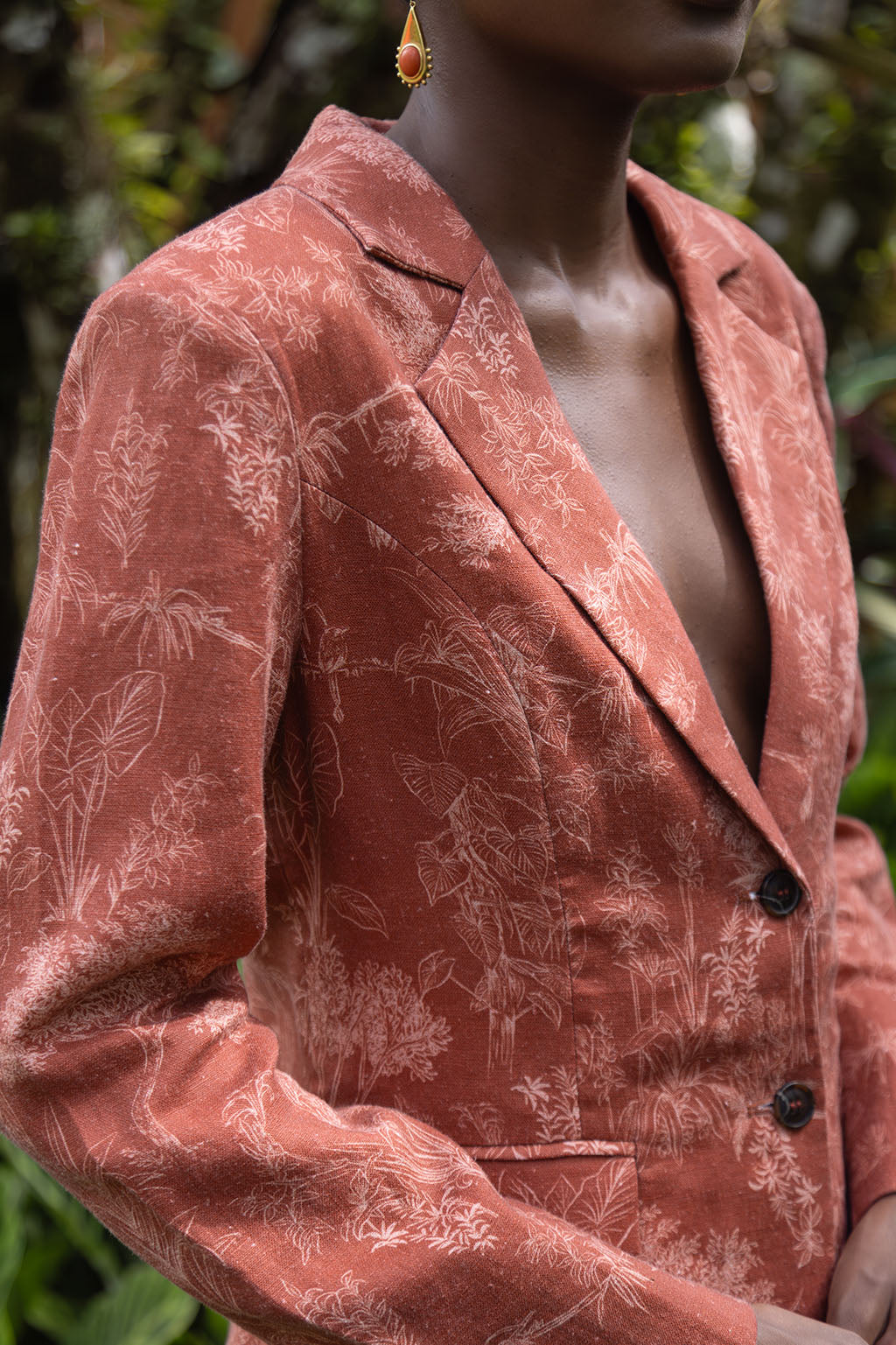 BRUMA PRINT LINEN BLAZER