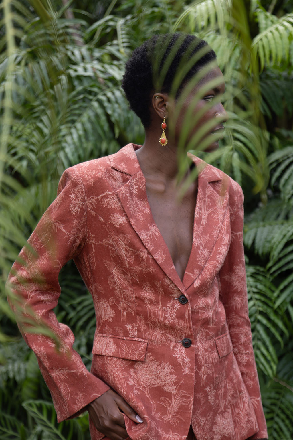 BRUMA PRINT LINEN BLAZER