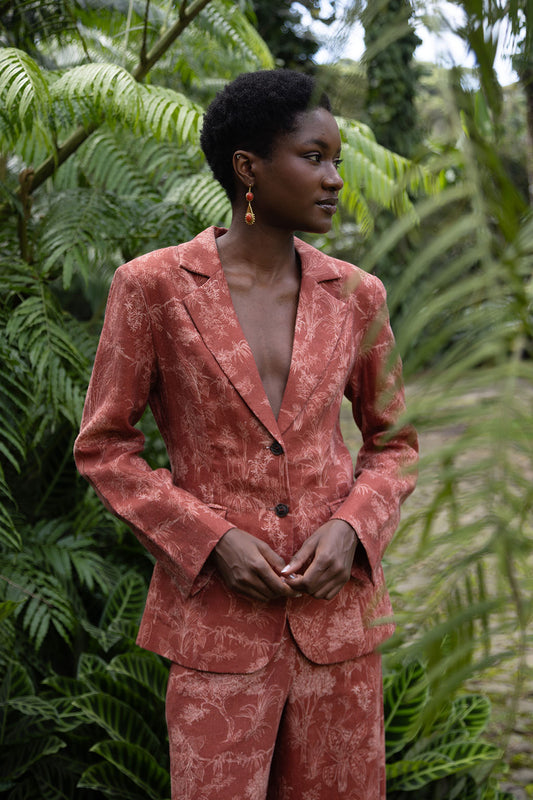 BRUMA PRINT LINEN BLAZER