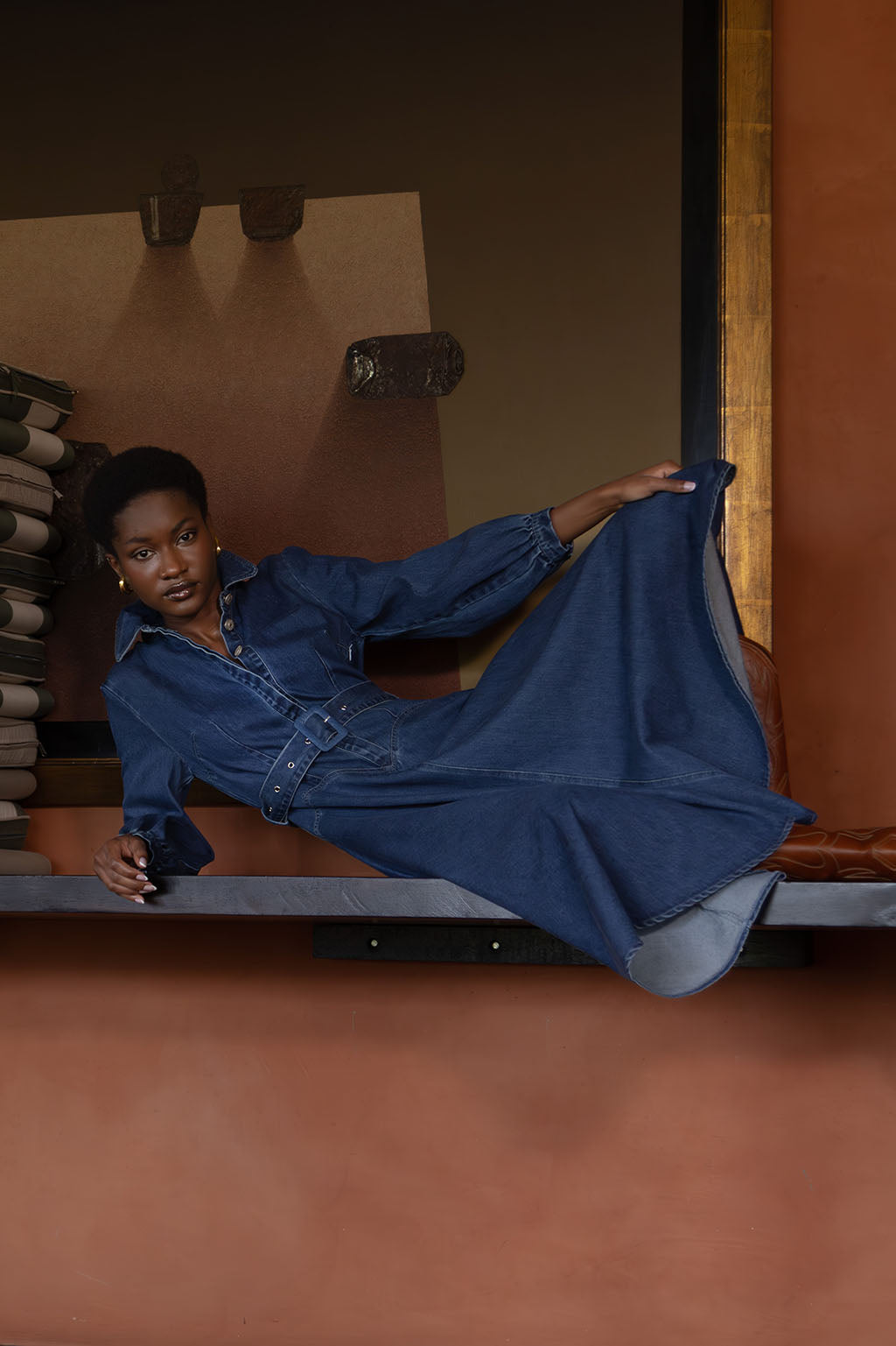 BRUMA DARK DENIM DRESS – NEREA