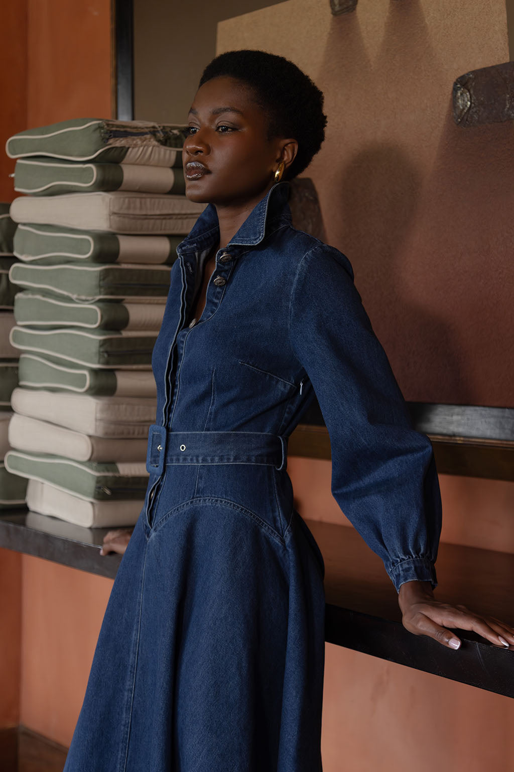 BRUMA DARK DENIM DRESS – NEREA