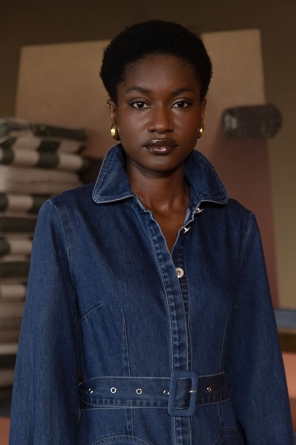 BRUMA DARK DENIM DRESS – NEREA