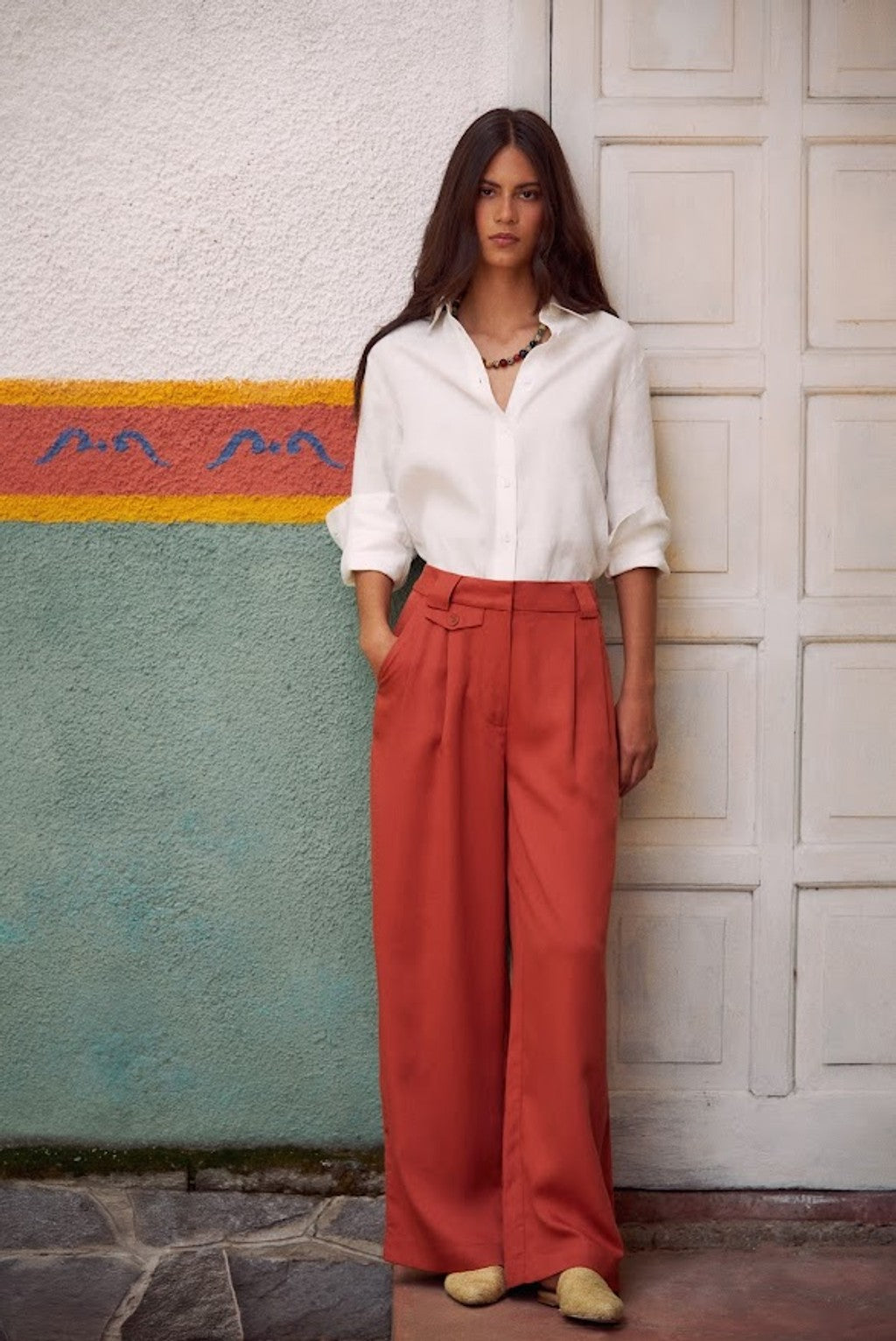 TERRACOTA WIDE LEG PANT