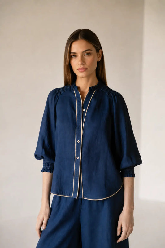 LUCY NAVY BLOUSE