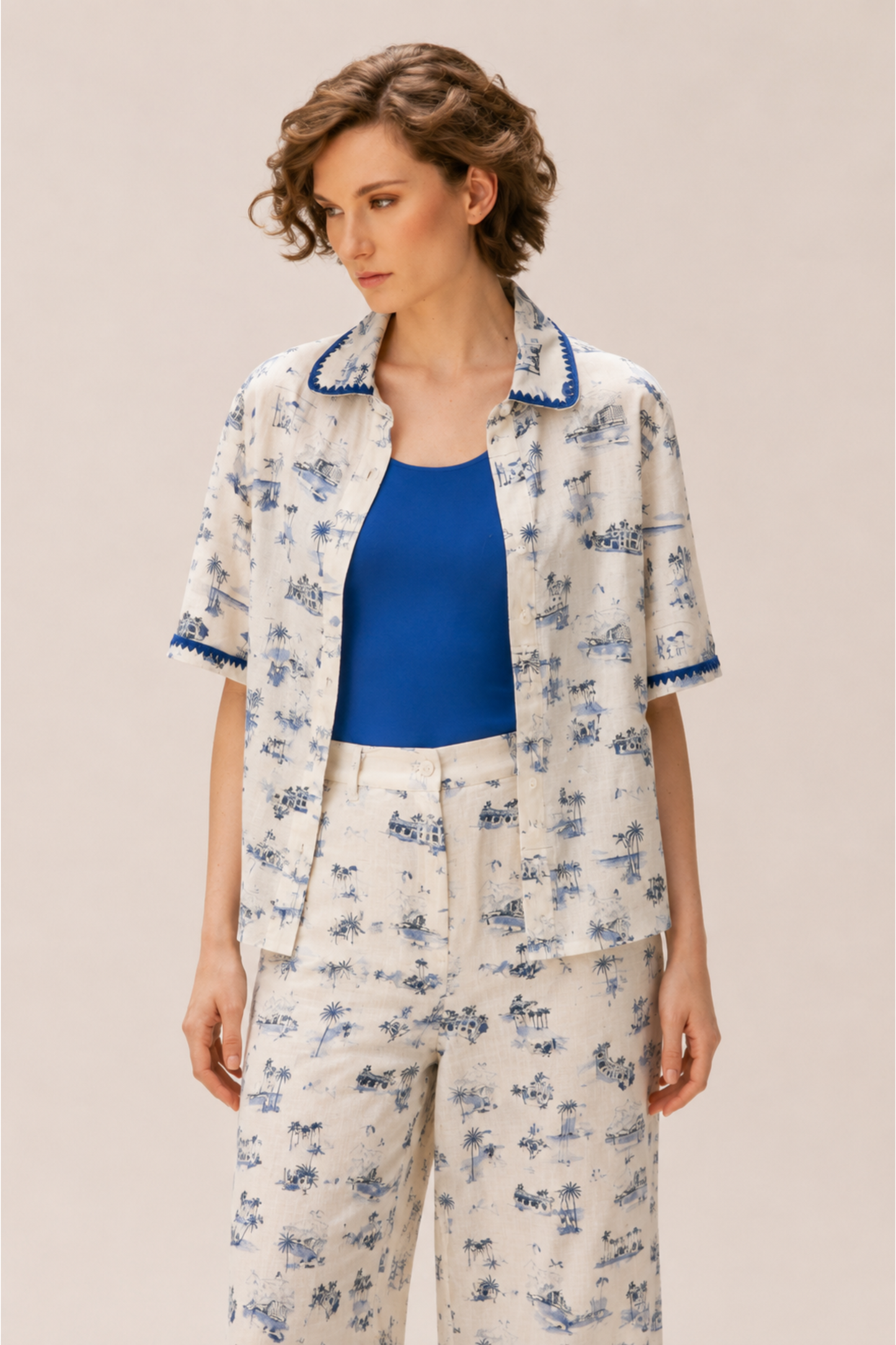 COASTAL TOILE RAMIE SHIRT