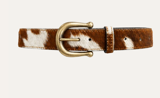 SAVANNA THIN FAJA | COW PRINT - AMARANTE