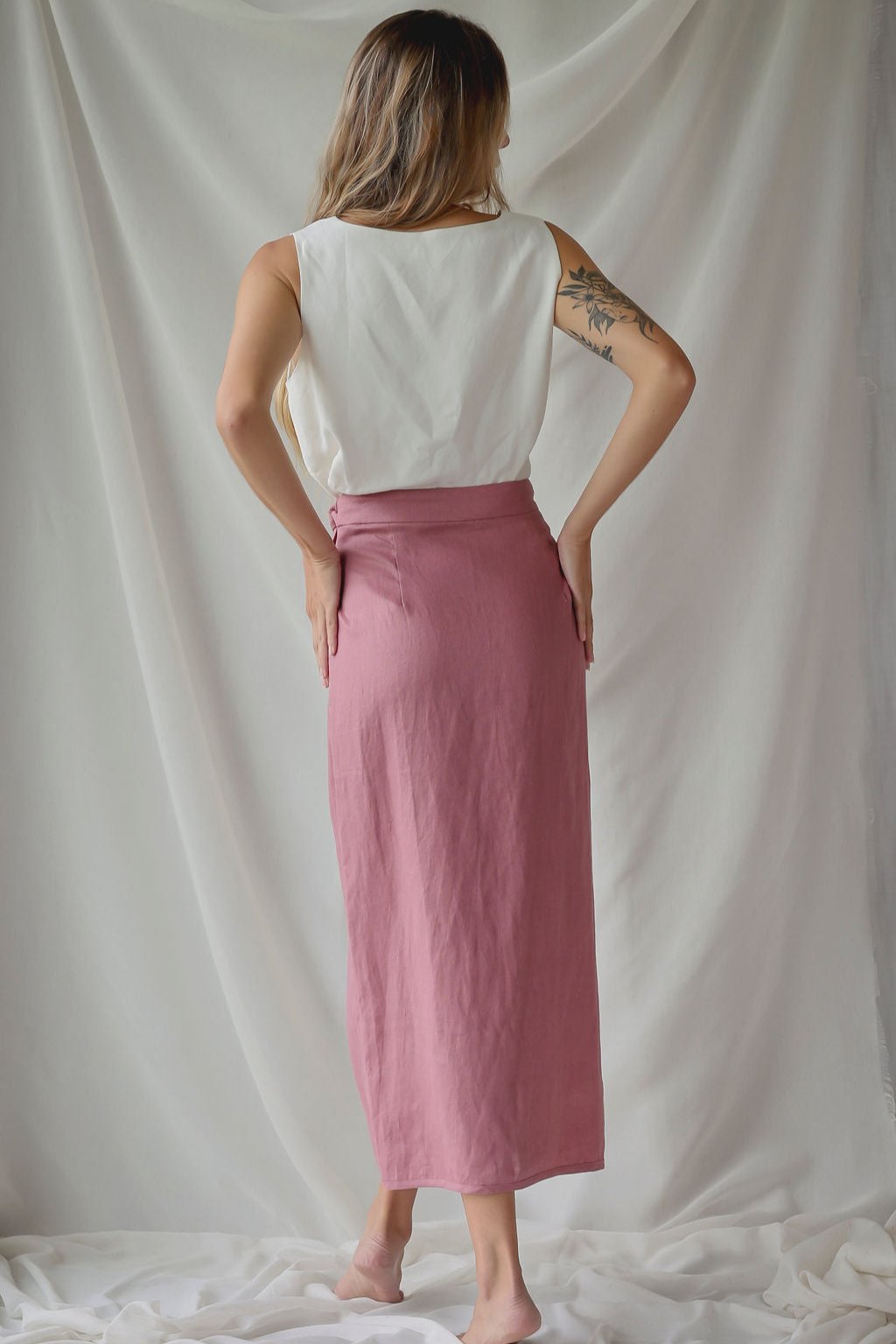 WRAP SKIRT | DUSTY PINK