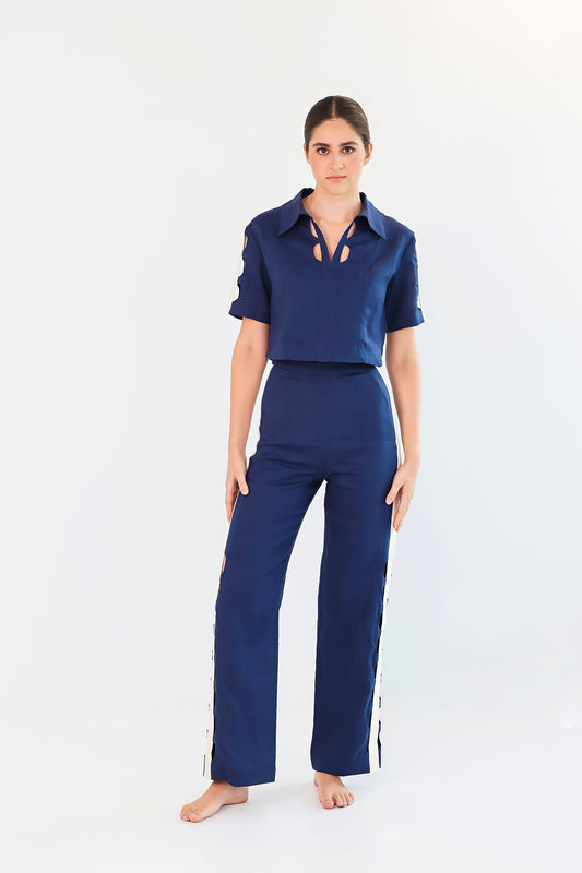 LUNAR CUT-OUT PANT | NAVY