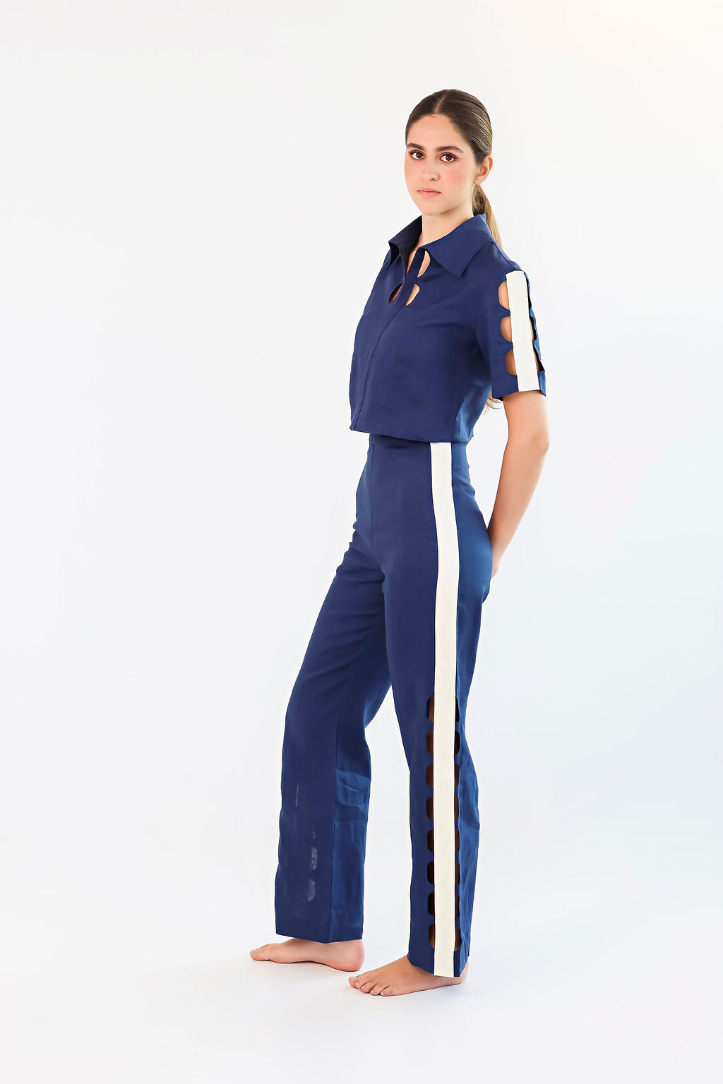 LUNAR CUT-OUT PANT | NAVY