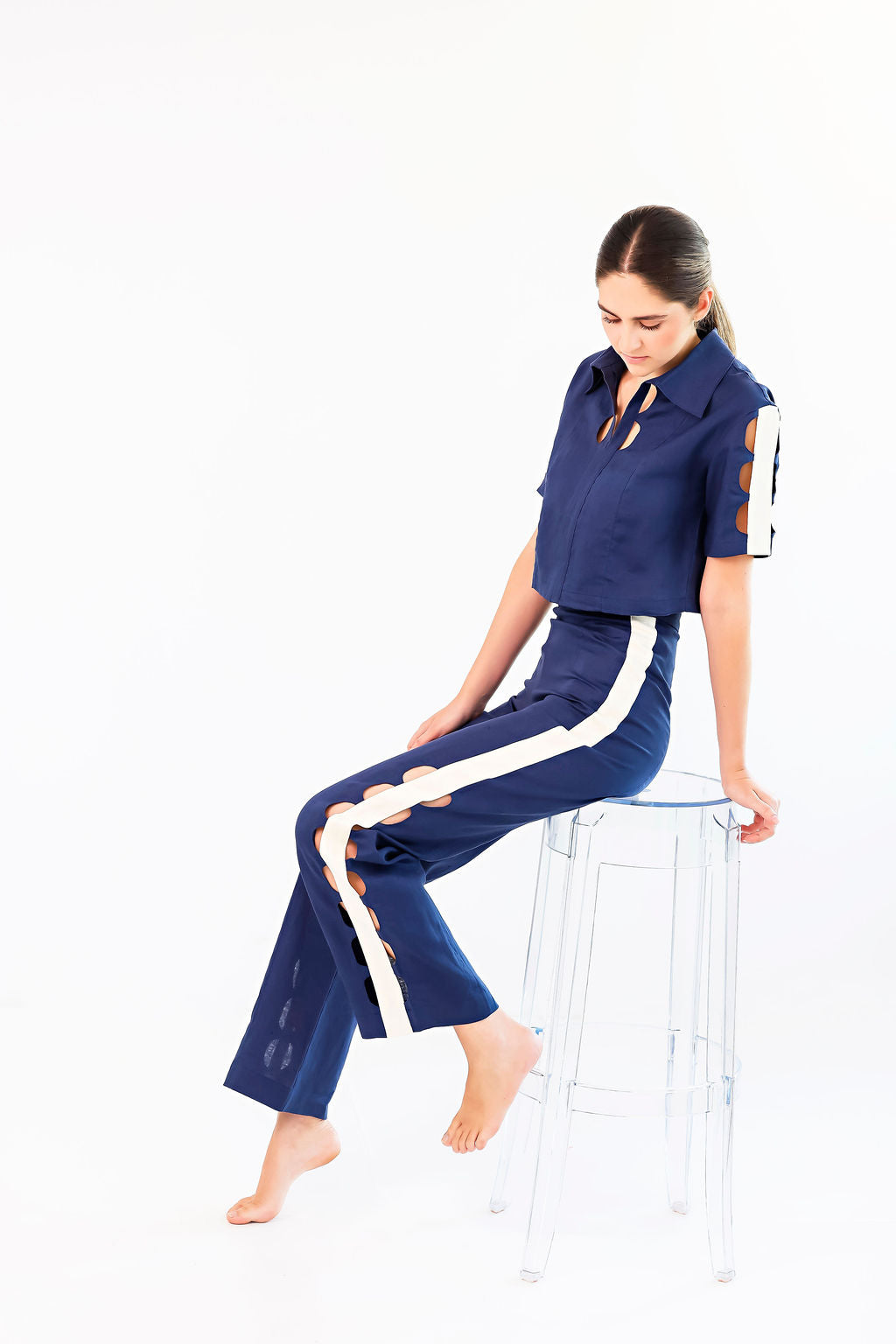 LUNAR CUT-OUT PANT | NAVY