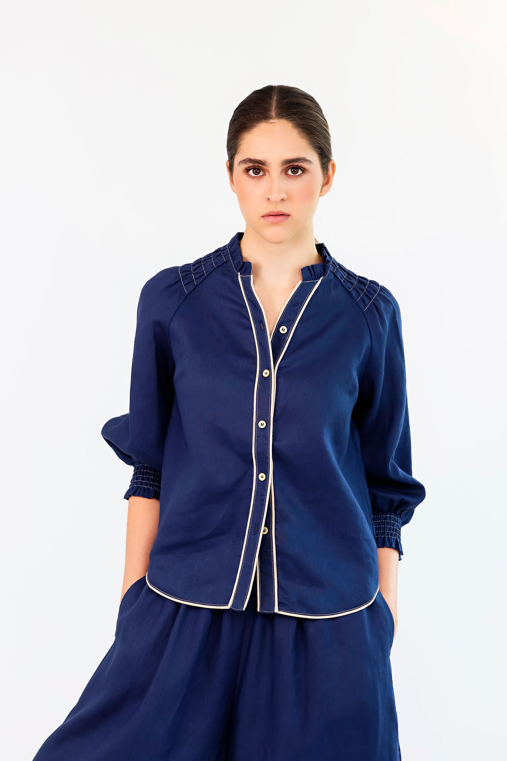 LUCY NAVY BLOUSE