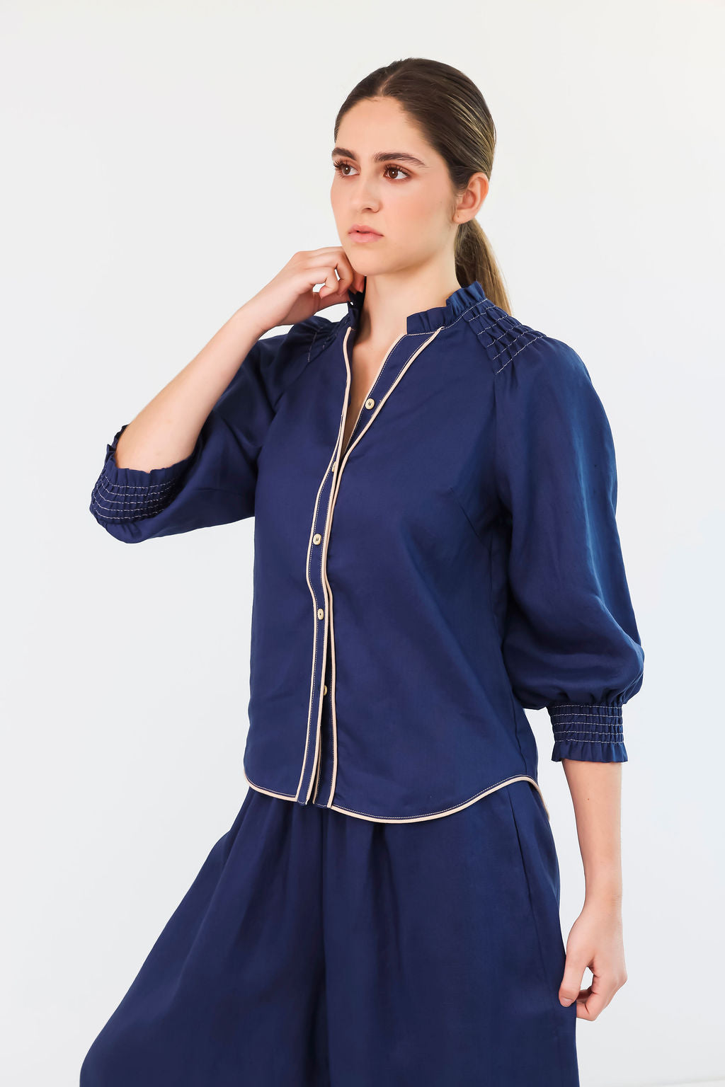 LUCY NAVY BLOUSE