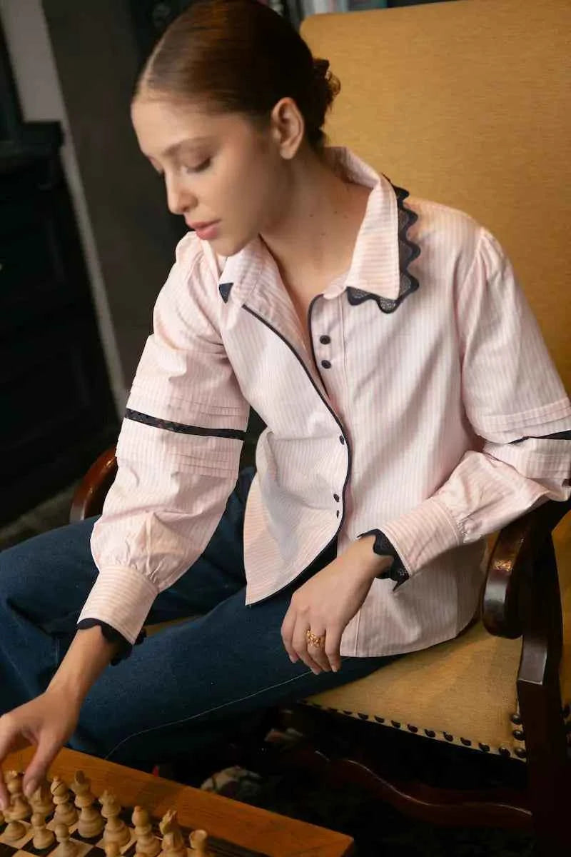 BLUSH STRIPE SHIRT