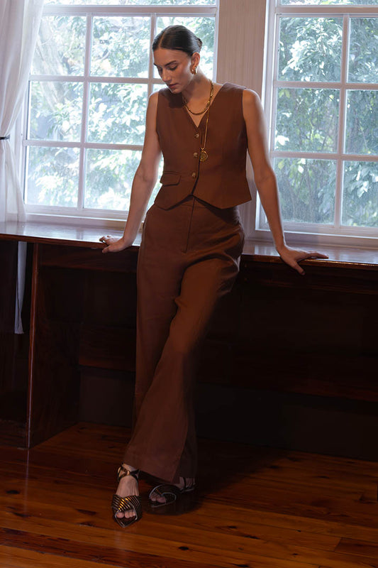 Chocolate Linen Pants