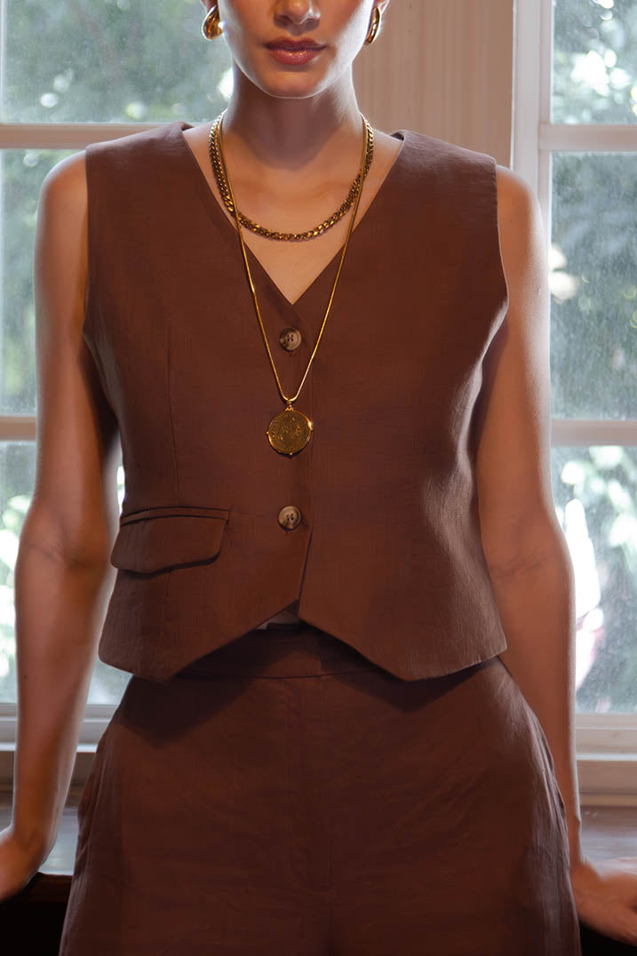 Chocolate Linen Pants