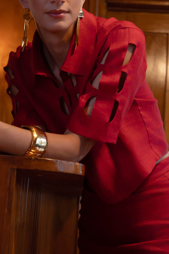 Lunar Cut-Out Blouse