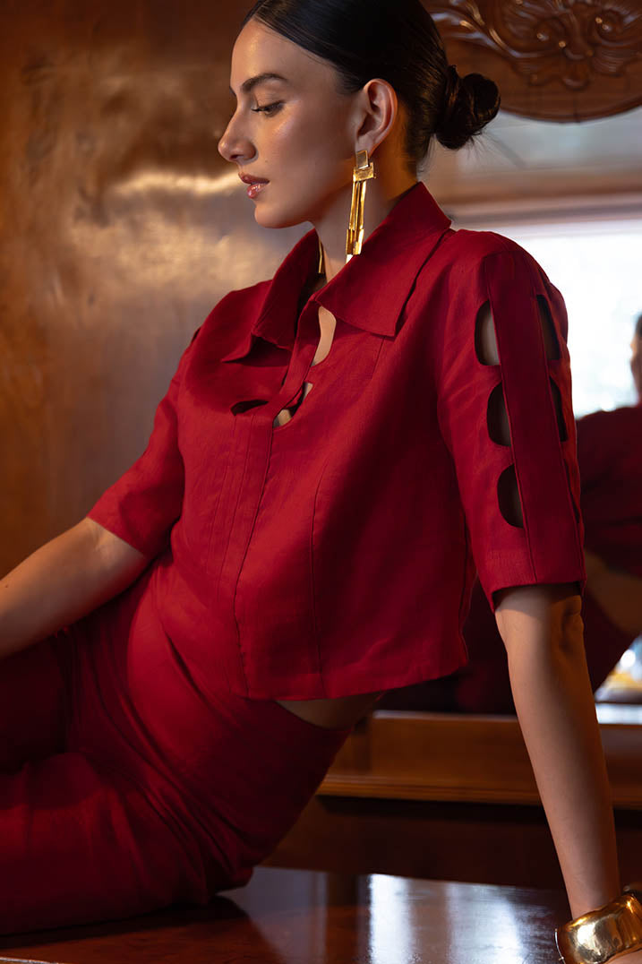 Lunar Cut-Out Blouse