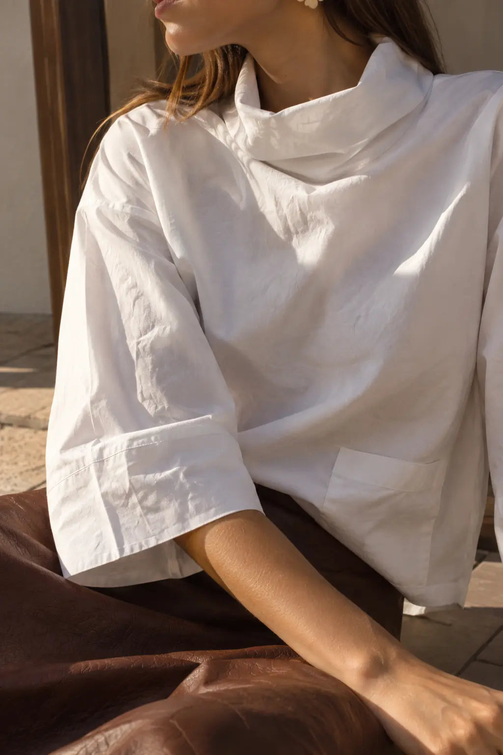 BLUSA BOAT NECK COLLAR