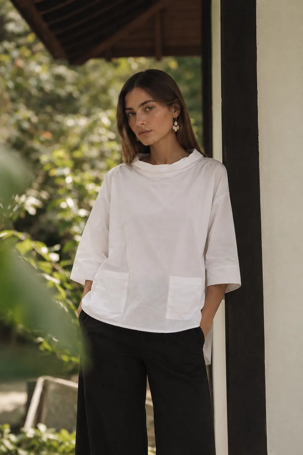 BLUSA BOAT NECK COLLAR