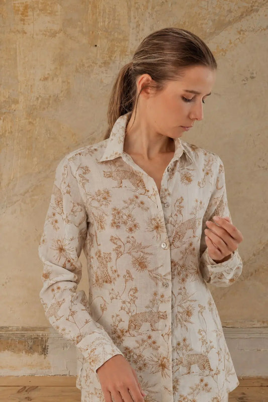 RAMIE SHIRT | Nebula Ocelot Print
