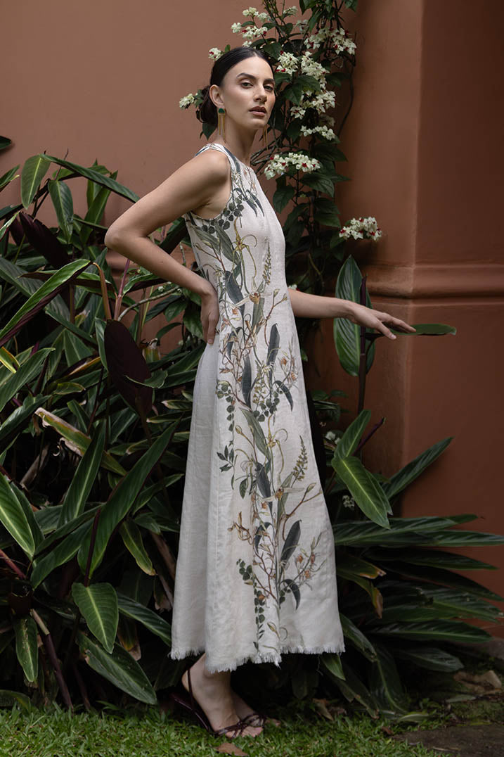 Printed Linen Dress