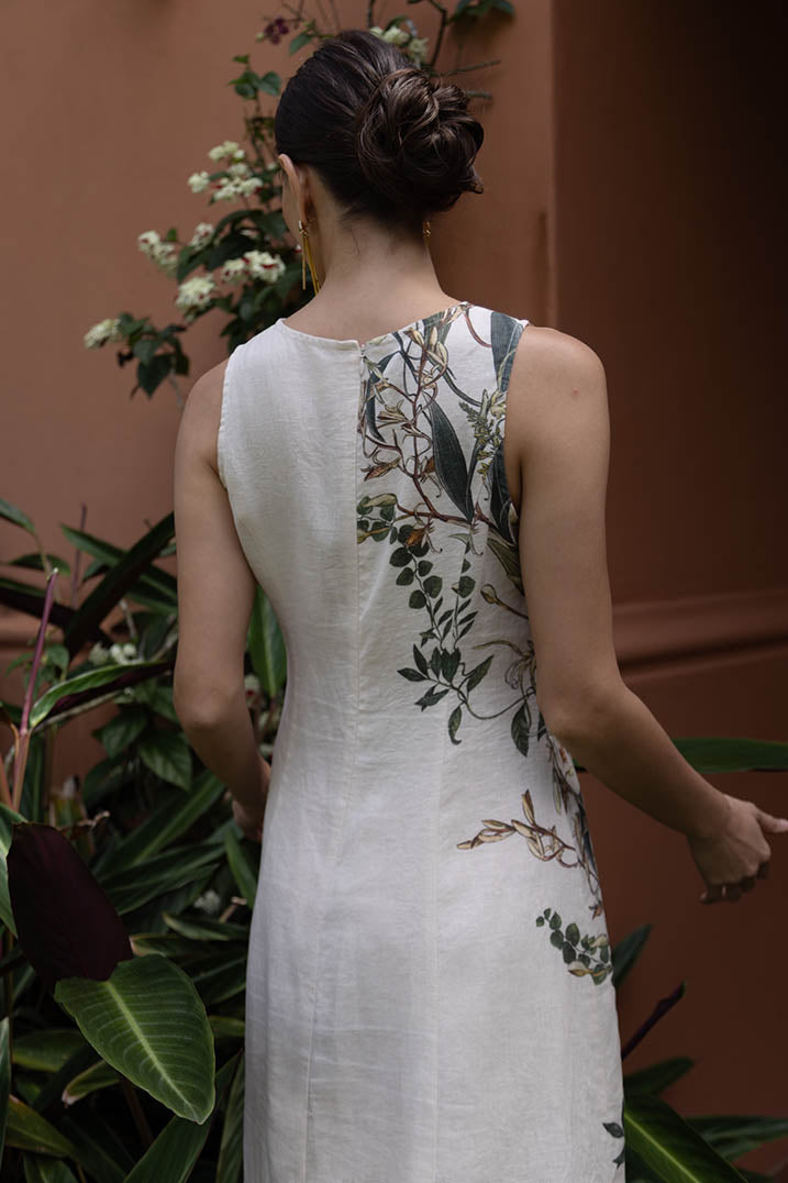 Printed Linen Dress
