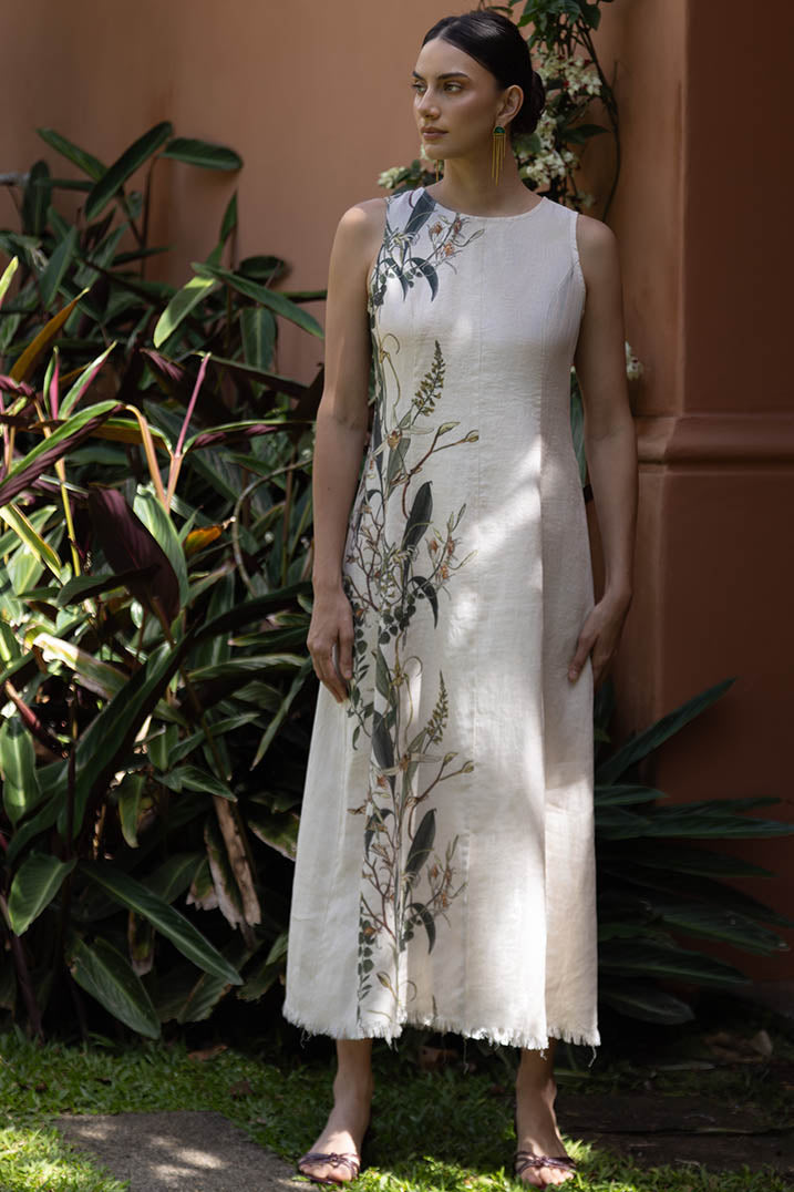 Printed Linen Dress