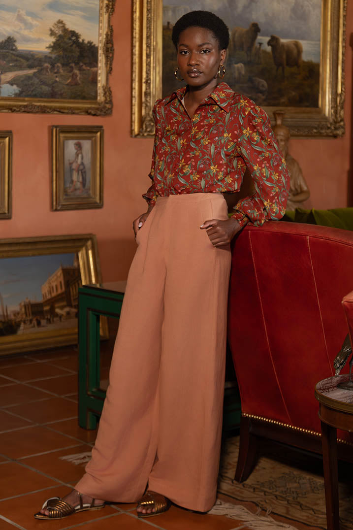 Printed Red Blouse Bruma