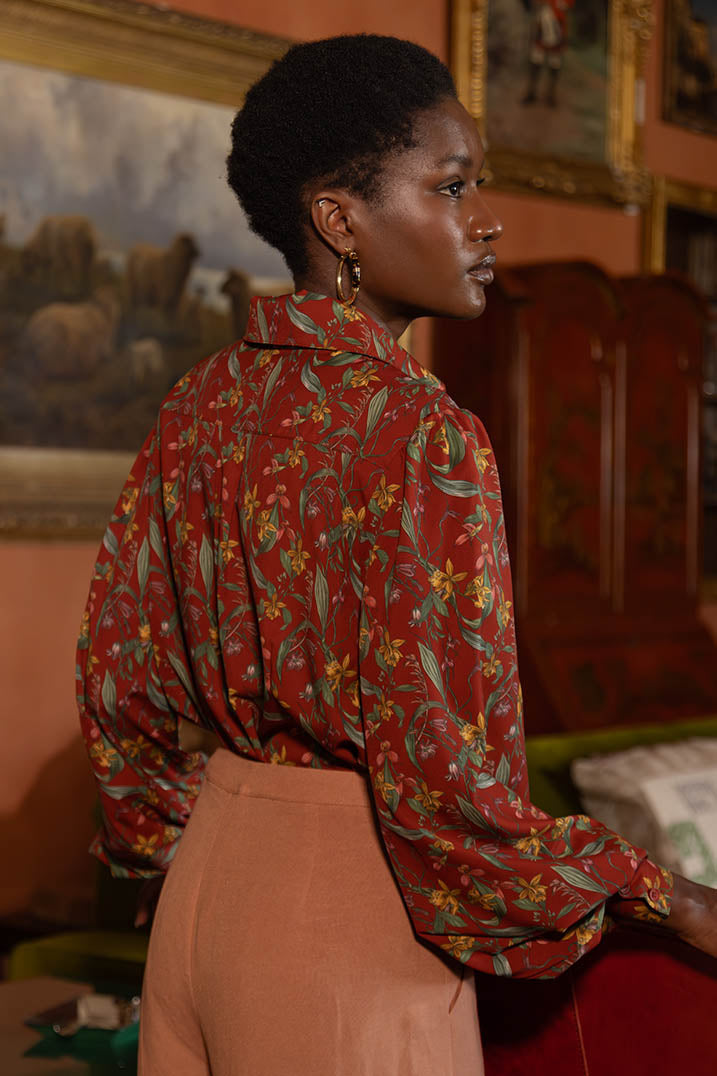 Printed Red Blouse Bruma